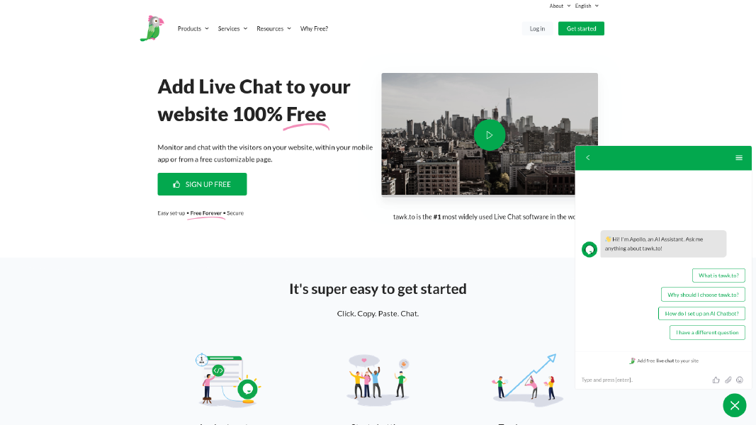 Tawk.to Homepage