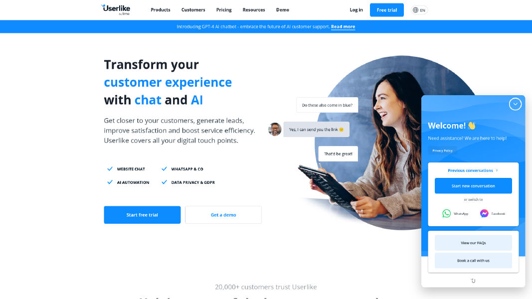 Userlike Chat Panel